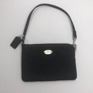 Coach back canvas wristlet NWOT